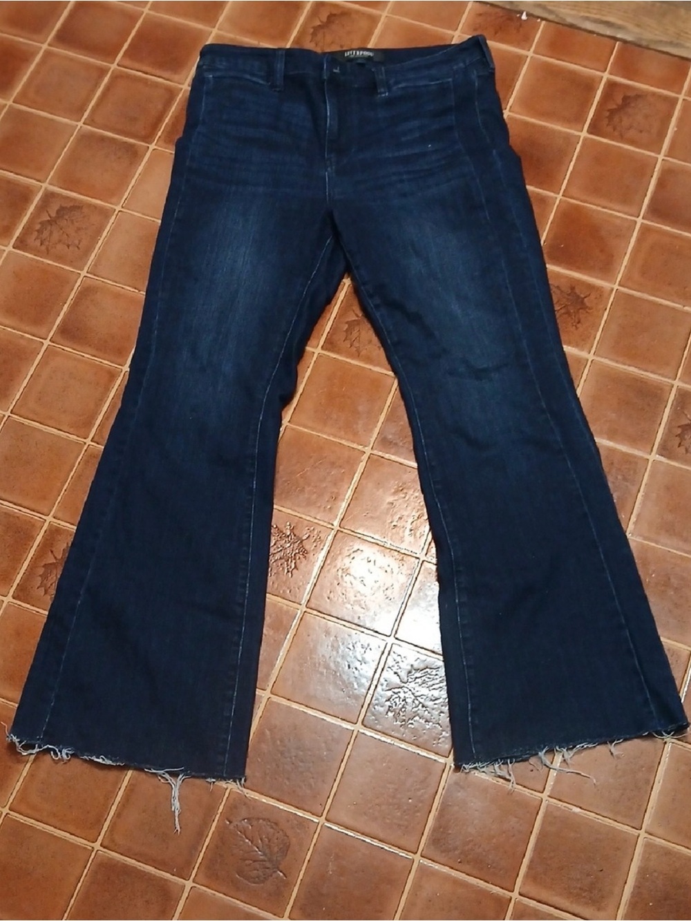 Liverpool Jean Co. Wide Leg Raw Hem Jeans
